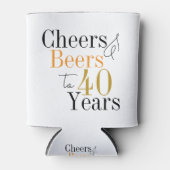 40e verjaardag Proost en Beers Party Blikjeskoeler (Voorkant)