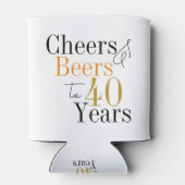 40e verjaardag Proost en Beers Party Blikjeskoeler (Achterkant)