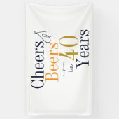 40e verjaardag Proost en Beers Party Spandoek (Verticaal)