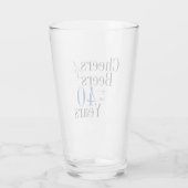 40e verjaardag Proost en Beers Typografie Party Glas (Achterkant)