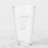 40e verjaardag Proost en bieren Verjaardag Glas (Achterkant)