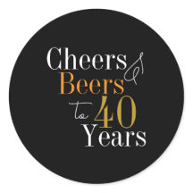 40e verjaardag Proost en bieren Zwart Goud Party