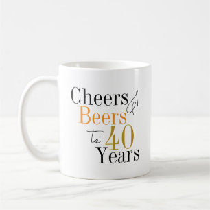 40e verjaardag Proost en biertjes verjaardag Koffiemok