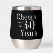 40e verjaardag Proost op 40 jaar Zwart Wit (Achterkant)