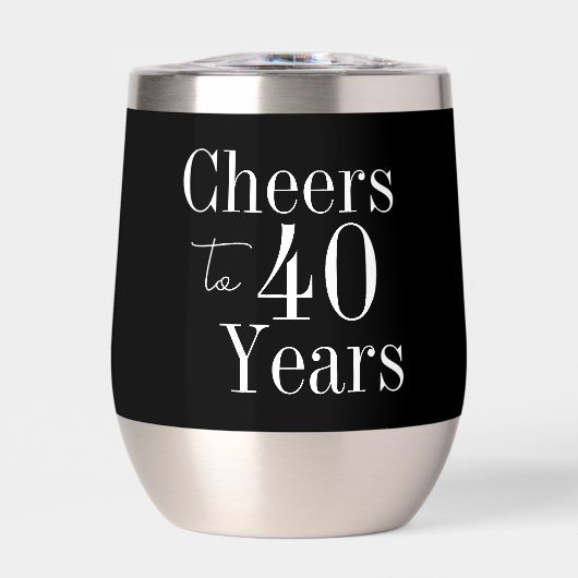 40e verjaardag Proost op 40 jaar Zwart Wit (Voorkant)