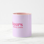 40e verjaardag, "proost tot veertig jaar" paarse mok (Midden)