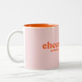 40e verjaardag, "proost tot veertig jaar" roze sin tweekleurige koffiemok