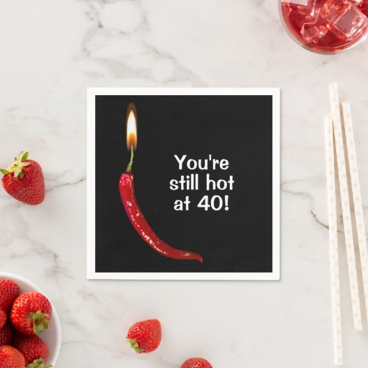 40e verjaardag Red Hot Pepper servetten (Insitu)