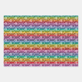 40e verjaardag Regenboog Stripes Inpakpapier Vel (Voorkant)