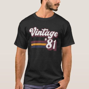 40e verjaardag - Retro 1981 40 jaar oude Mannen W T-shirt