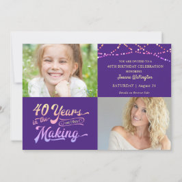 40e Verjaardag Retro 40 JAAR IN HET MAKEN van Lich Kaart