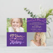 40e Verjaardag Retro 40 JAAR IN HET MAKEN van Lich Kaart (Staand voorkant)