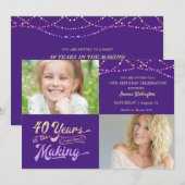 40e Verjaardag Retro 40 JAAR IN HET MAKEN van Lich Kaart (Voorkant / Achterkant)