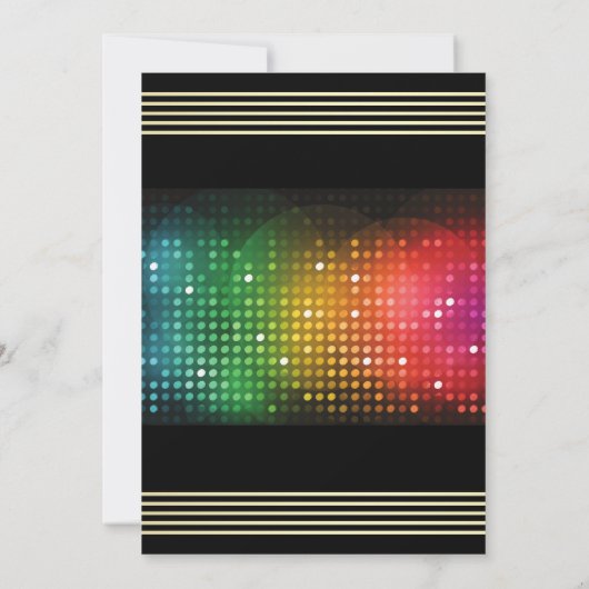 40e verjaardag | Retro Disco-lampjes Kaart (Achterkant)