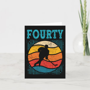 40e verjaardag Retro ijshockey 40 jaar oud Man Wo Kaart