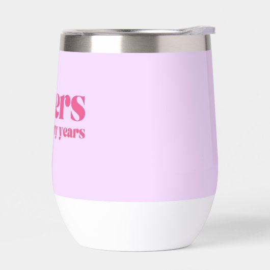 40e verjaardag, Retro Paarse & Roze "proost op 40" (Links)