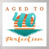 40e verjaardag Retro Poster (Voorkant)