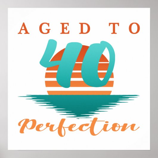 40e verjaardag Retro Poster (Voorkant)