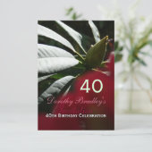 40e verjaardag Rhododendron Aangepast Kaart (Staand voorkant)