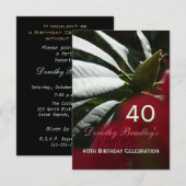 40e verjaardag Rhododendron Aangepast Kaart (Voorkant / Achterkant)