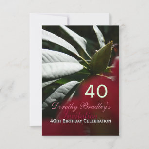 40e verjaardag Rhododendron Aangepast Kaart