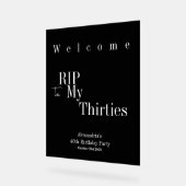 40e verjaardag RIP 30s Party Welkom Acryl Bord (Hoek)