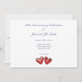 40e verjaardag Robijnen Hartjes Kaart (Achterkant)