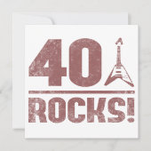 40e verjaardag Rocks Kaart (Voorkant)