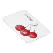 40e verjaardag rode ballongeschenk magneet (Rechterzijde)