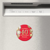 40e verjaardag Rode en gouden ballonnen op de Rode Magneet (Insitu (Vaatwasser))