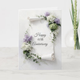 40e verjaardag Rol Lilac en Hortensia Kaart