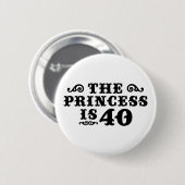 40e verjaardag ronde button 5,7 cm (Voorkant /achterkant)