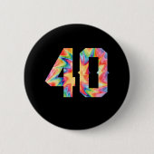 40e verjaardag ronde button 5,7 cm (Voorkant)