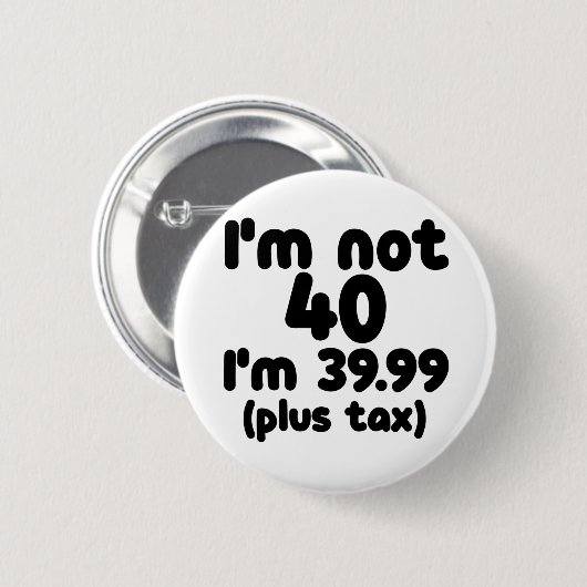 40e verjaardag ronde button 5,7 cm (Voorkant /achterkant)