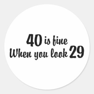 40e verjaardag ronde sticker