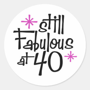 40e verjaardag ronde sticker