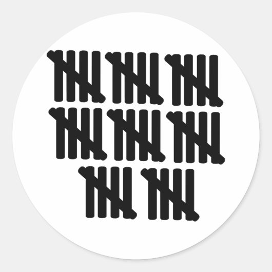 40e verjaardag ronde sticker (Voorkant)