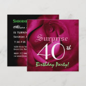 40e verjaardag Rood rood rood E004 Kaart (Voorkant / Achterkant)