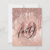 40e verjaardag Roos Gold Bedankkaart (Achterkant)