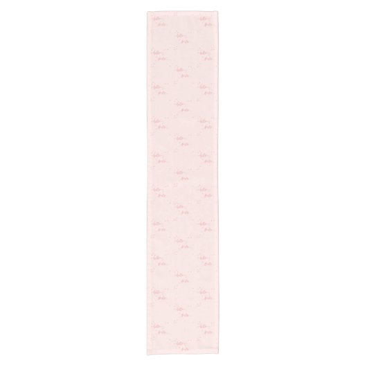 40e verjaardag roos goudbruin roze hallo veertig korte tafelloper (Voorkant)