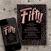 40e Verjaardag Roos Gouden Confetti Kaart