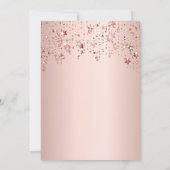 40e verjaardag roos gouden roze sterren ballonschr kaart (Achterkant)