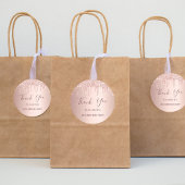 40e verjaardag roos goudzige glitter Hartelijk dan Ronde Sticker