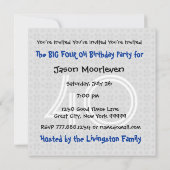 40e verjaardag Royal Blue White H621 Kaart (Achterkant)