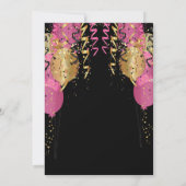 40e verjaardag - roze ballonnen kaart (Achterkant)