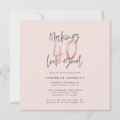 40e verjaardag roze girale foto collage (Achterkant)