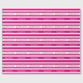 40e verjaardag roze gouden vrouwen cadeaupapier (Vlak)