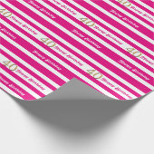 40e verjaardag roze gouden vrouwen cadeaupapier (Hoek)