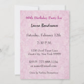 40e verjaardag  roze Lijst S313 Kaart (Achterkant)