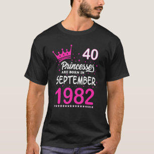 40e verjaardag roze prinsessen worden geboren in s t-shirt